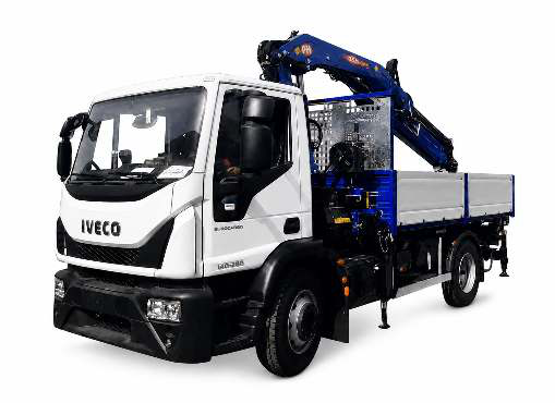 Eurocargo ML140E28K — Gru PM 13.524 SP + J252 · ribaltabile